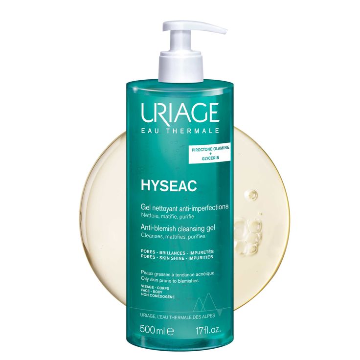 URIAGE Eau Thermale Hyséac Gel Nettoyant Anti-Imperfections – 500ml