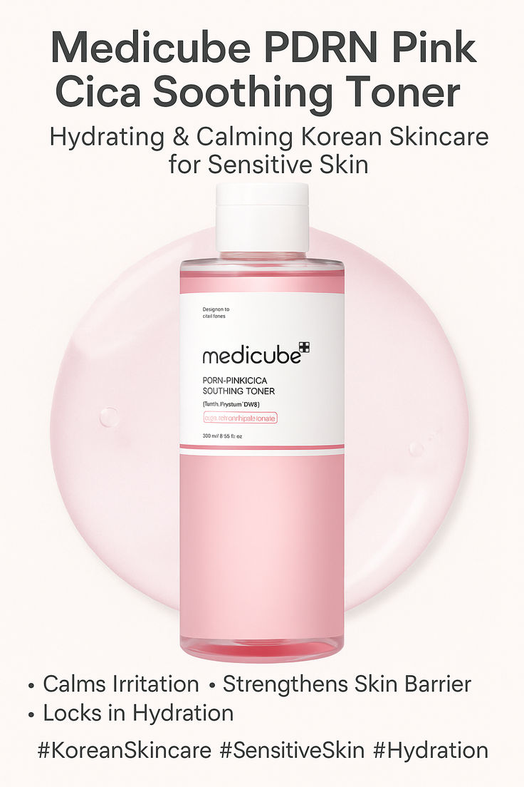 Medicube – Toner Rose Cica Lissant et Apaisant